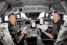 Photo of STS-108 commander Dominic L. Gorie and pilot Mark Kelly
