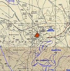 Historical map series for the area of Abu Shusha (1940s with modern overlay).jpg