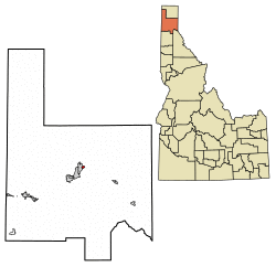 Location of Kootenai in Bonner County, Idaho.
