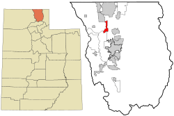 Location in Cache County and the state of Utah.