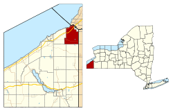 Location within Chautauqua County and New York