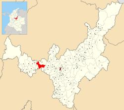 Location of the municipality and town of Chiquinquirá in the Boyacá Department of Colombia.