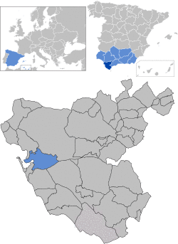 Location within the province of Cadiz