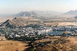 Pushkar, Rajasthan aerial view