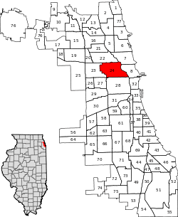 Location within the city of Chicago