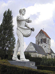 The Sower and Saint-Barthélémy’s church