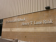 The Henry T. Lane ice rink at Saint Sebastian's School.