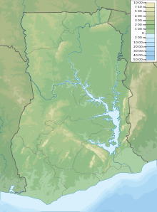 Mount Afadja is located in Ghana