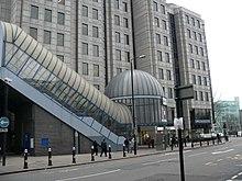 Main entrance to Tower Gateway DLR station 02.jpg