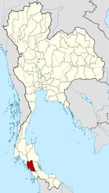 Map of Thailand highlighting Trang Province