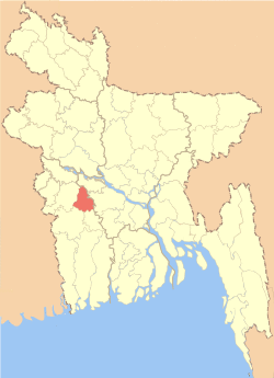 Location of Magura District in Bangladesh