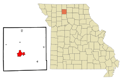 Location of Trenton, Missouri