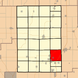 Map highlighting Cahokia Township, Macoupin County, Illinois.svg