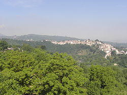 Panorama of Prata from the hills on the right bank of the Sabato river