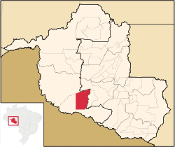 Location in Rondônia state