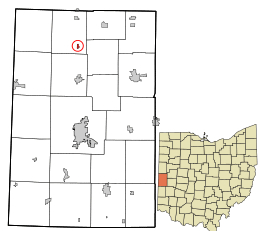 Location in Darke County and the state of Ohio