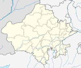 Map showing the location of Tal Chhapar Sanctuary