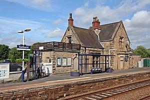 Former station house, Gathurst railway station (geograph 4531518).jpg