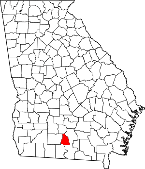 Map of Georgia highlighting Cook County