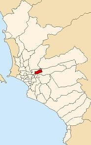 Location of Santa Anita in the Lima province
