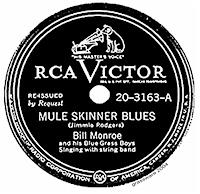 Record label from Bill Monroe's version, 1946