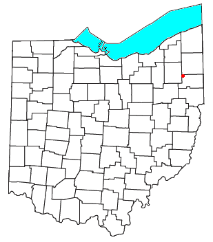 Location of Lake Milton, Ohio