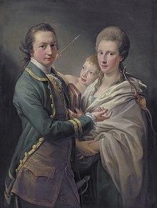 Arthur Saunders Gore, Viscount Sudley, later 2nd Earl of Arran (1734-1809), and his wife, by Pompeo Batoni.jpg