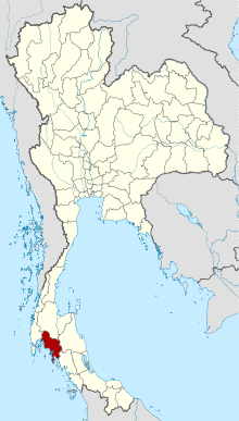 Map of Thailand highlighting Krabi Province