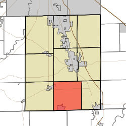 Map highlighting Nineveh Township, Johnson County, Indiana.svg