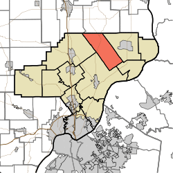 Location of Oregon Township in Clark County