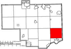 Location of St. Clair Township in Columbiana County
