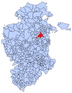 Municipal location of Briviesca in Burgos province