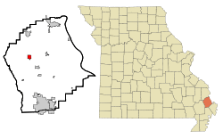 Location of Oran, Missouri