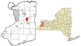 Location in Erie County and the state of New York