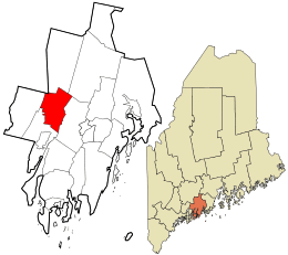 Location in Lincoln County and the state of Maine.