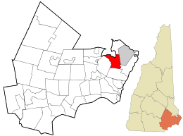 Location in Rockingham County and the state of New Hampshire.