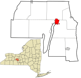 Location in Yates County and the state of New York.