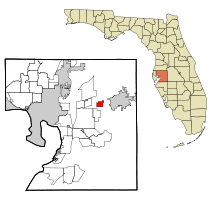 Location in Hillsborough County and the state of Florida