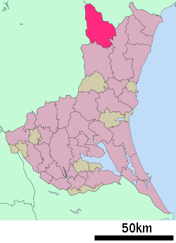 Location of Daigo in Ibaraki Prefecture