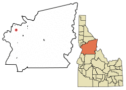 Location of Cottonwood in Idaho County, Idaho.