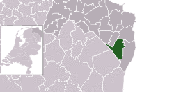 Highlighted position of Stadskanaal in a municipal map of Groningen