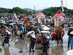 View of Flower Planting Dance of Mibu