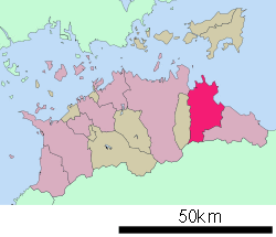 Location of Sanuki in Kagawa Prefecture