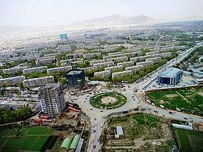 Aerial view of Kabul
