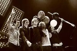 Left to right: Jerome Fontamillas, Chad Butler, Drew Shirley, Jon Foreman and Tim Foreman