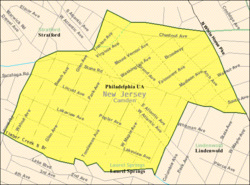 Census Bureau map of Laurel Springs, New Jersey