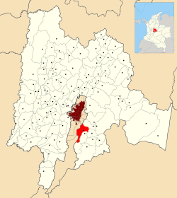 Location of Chipaque inside Cundinamarca, Colombia