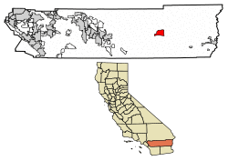 Location of Desert Center in Riverside County, California
