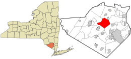 Location in Orange County and the state of New York.