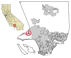 Location of Hidden Hills in Los Angeles County, California